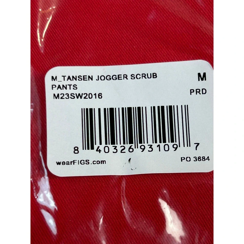 Figs Tansen Jogger Scrub Pants Mens Medium Red M23SW2016 FIONx Stretch Medical